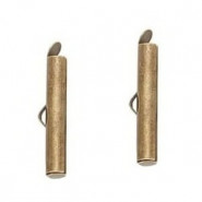 Endstück für gewebte Armbänder 30mm - Antik Bronze